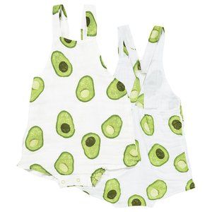 Angel Dear Retro avocado sunsuit 3-6months
